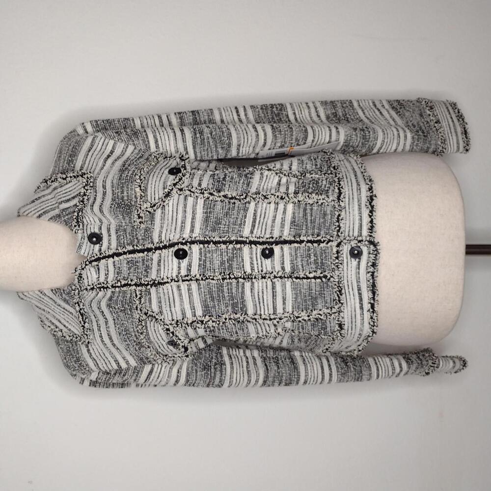NWT 1.State Women's Black/White/Lavender Fields Jacket Size Small